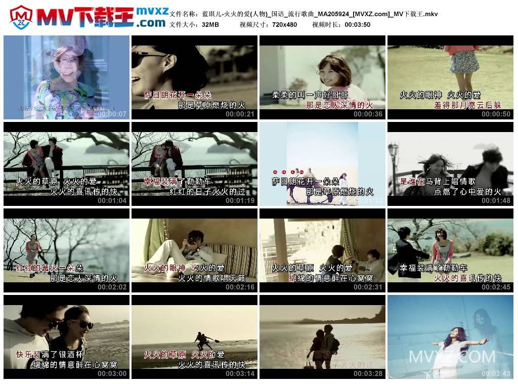 蓝琪儿-火火的爱(人物)_国语_流行歌曲_MA205924